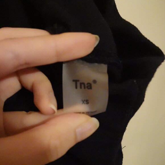 Aritzia TNA Knit Jacquard Black Leggings Size XS. - Picture 3 of 5